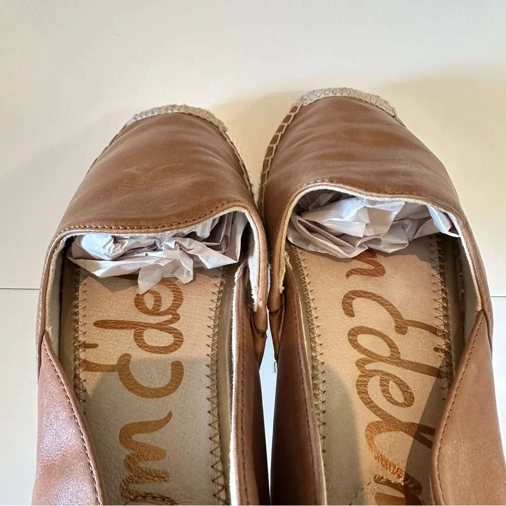 Sam Edelman Women’s Kesia Light Brown Genuine Leather Espadrille Flats sz 7M